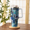 Blue 40oz Tumbler with Straw Gift Idea