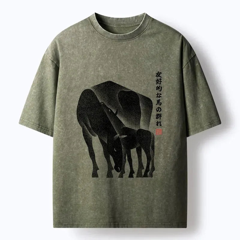 Japanese Vintage Style Casual T-Shirt