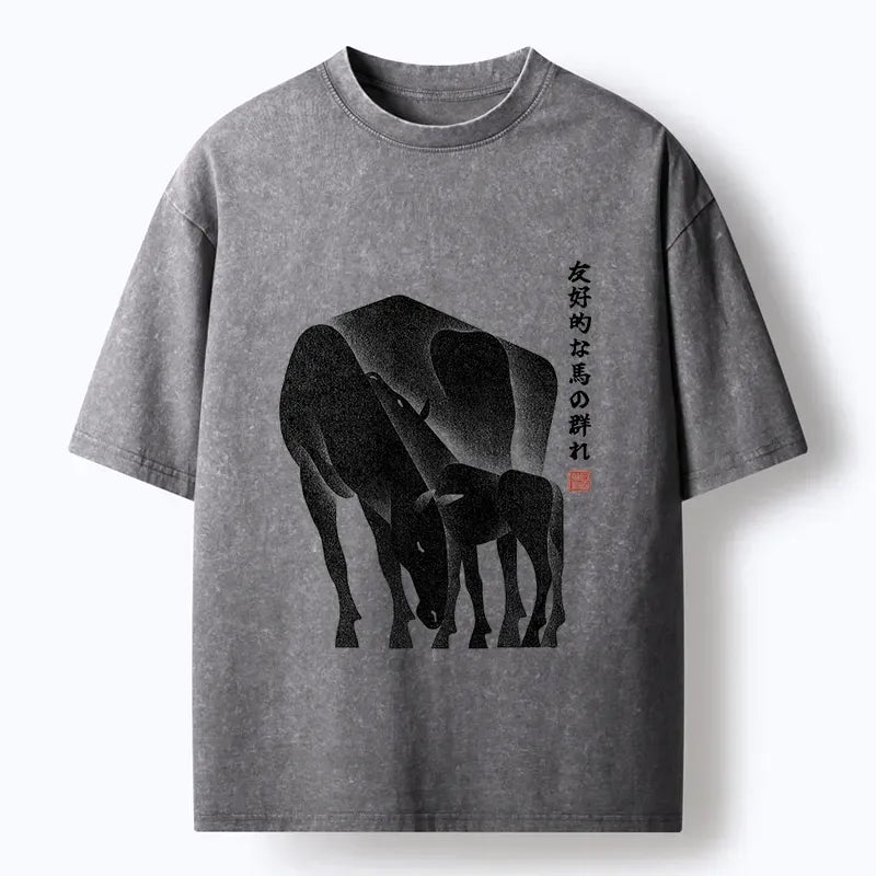 Japanese Vintage Style Casual T-Shirt