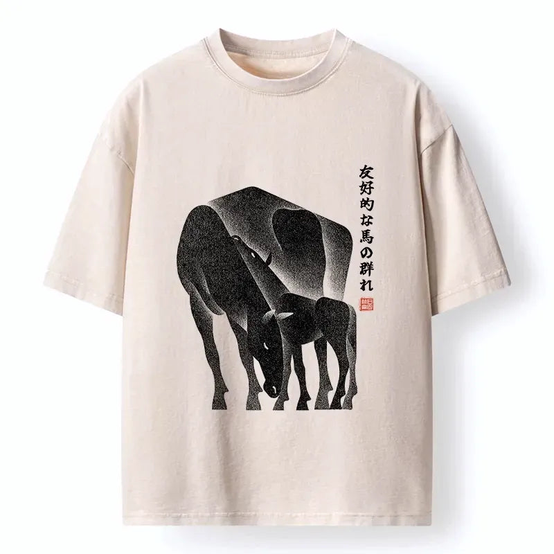Japanese Vintage Style Casual T-Shirt