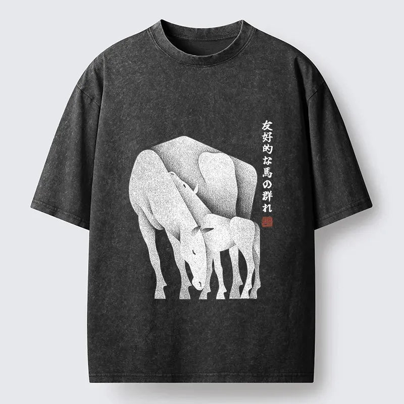 Japanese Vintage Style Casual T-Shirt