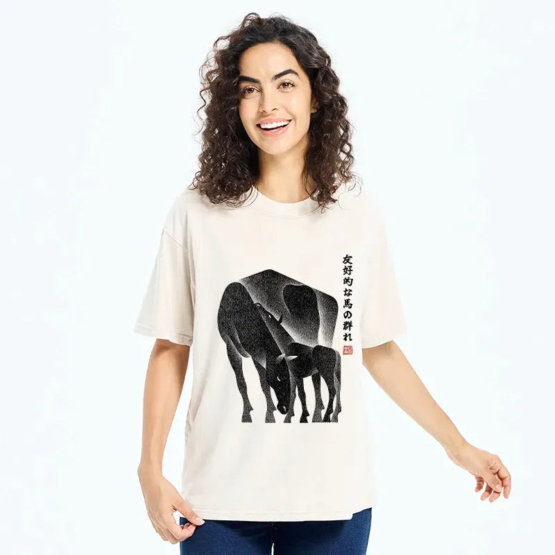 Japanese Vintage Style Casual T-Shirt