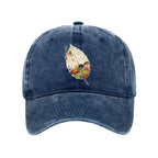 Japanese washed cap for streetwear