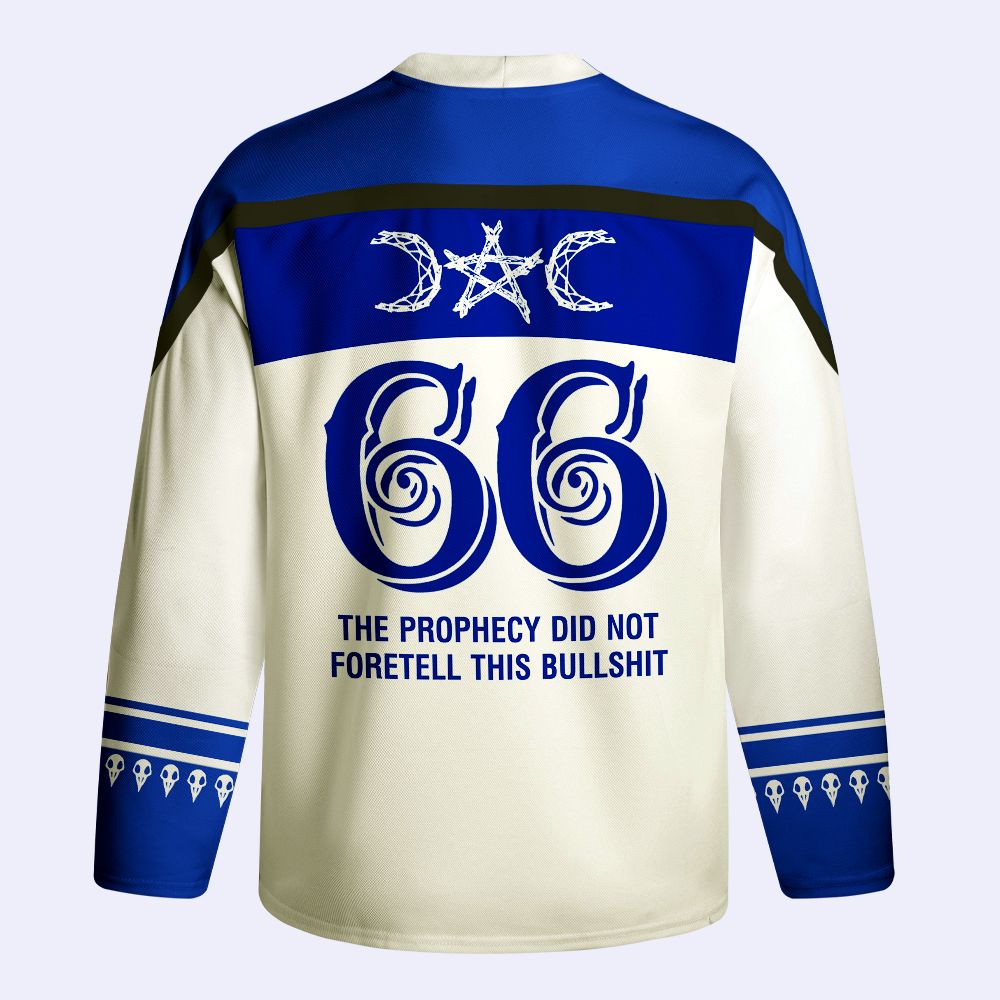 Kyoto-Lion Sarcastic Prophecy Crow Witch Long-Sleeve Hockey Jersey