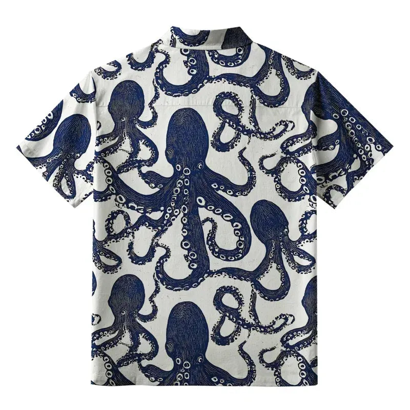 Kyoto-Lion Ocean Octopus Aloha Hawaiian Shirt