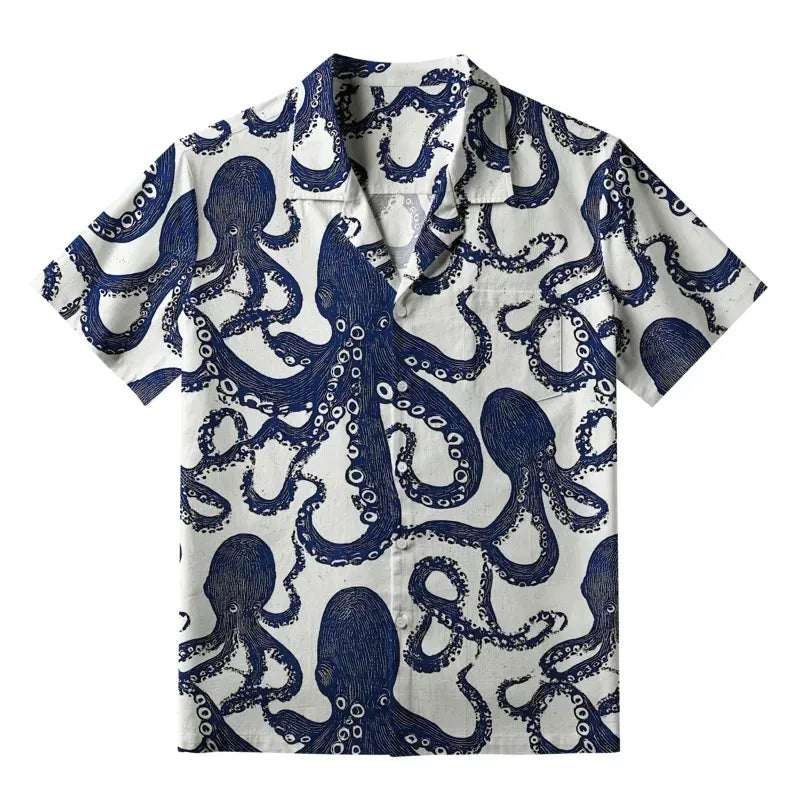 Ocean Octopus Hawaiian Shirt Gift for Him