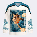 Kyoto-Lion Jungle Whisper: Silent Tiger Long-Sleeve Hockey Jersey