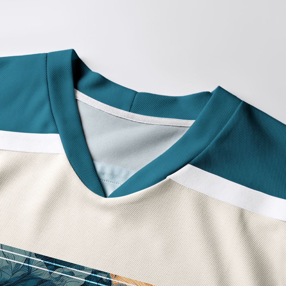 Kyoto-Lion Jungle Whisper: Silent Tiger Long-Sleeve Hockey Jersey