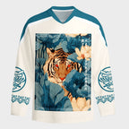 Kyoto-Lion Jungle Whisper: Silent Tiger Long-Sleeve Hockey Jersey