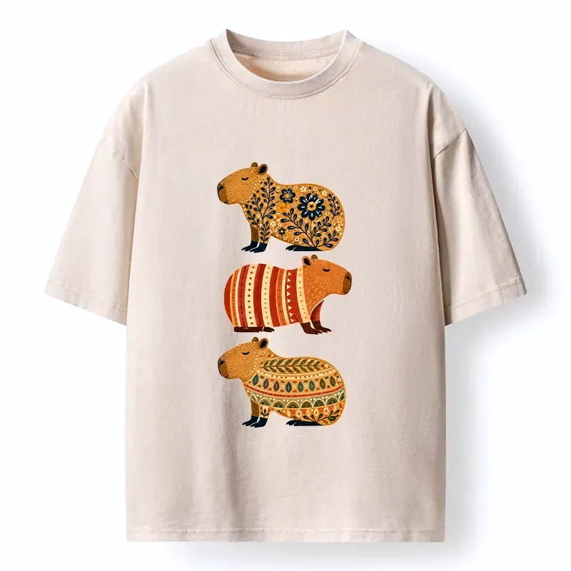 best seller japanese capybara t-shirt for daily wear