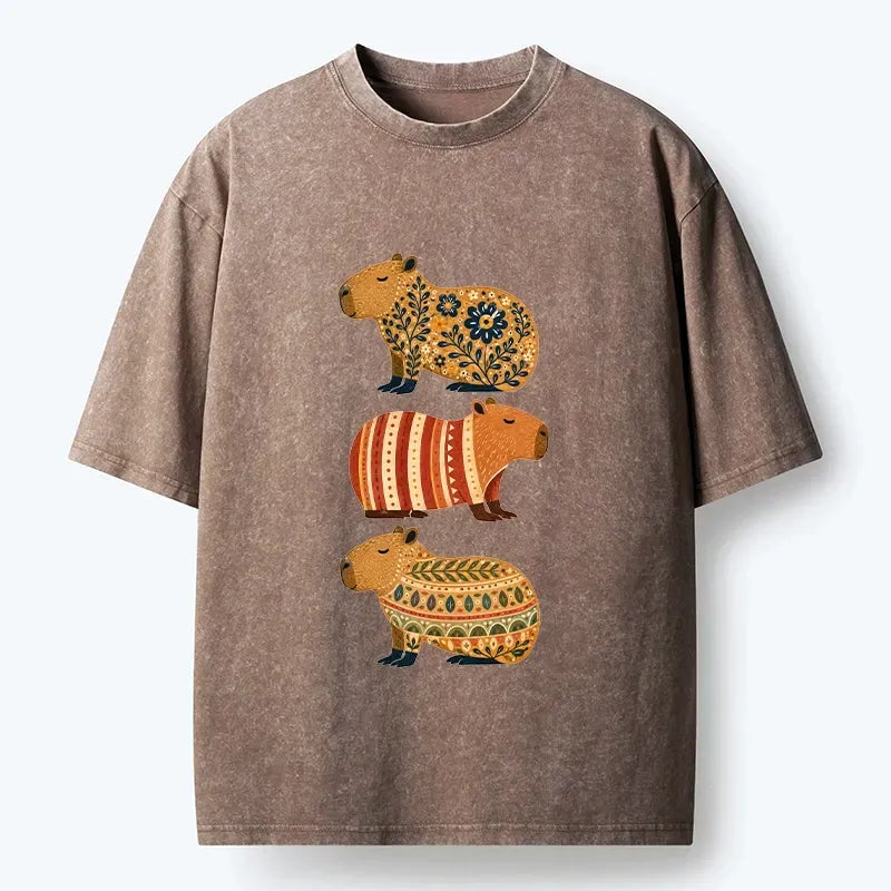comfortable cotton capybara tee with free shipping