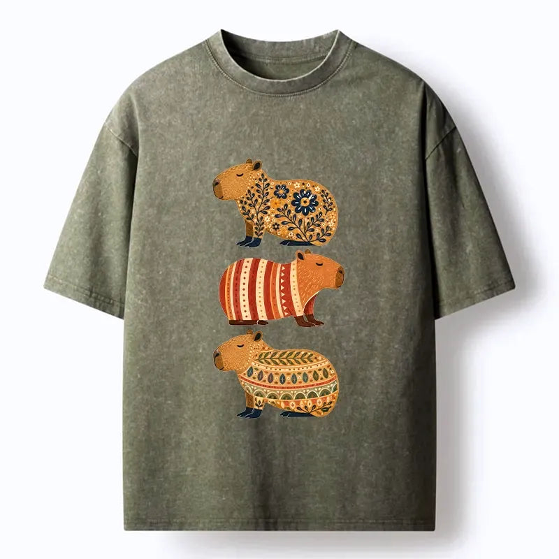 best seller japanese capybara t-shirt for daily wear