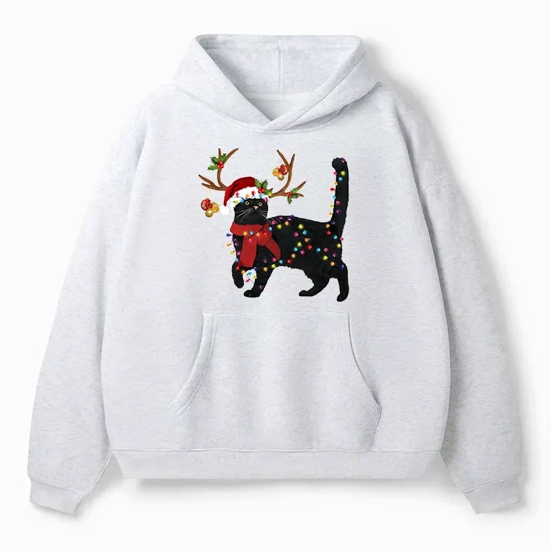 Japanese Retro Cat Hoodie on Sale