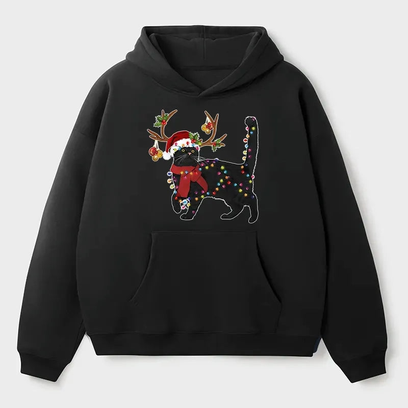 Japanese Retro Cat Hoodie on Sale