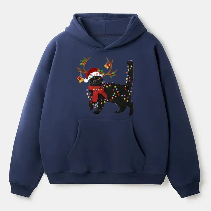 Japanese Retro Cat Hoodie on Sale