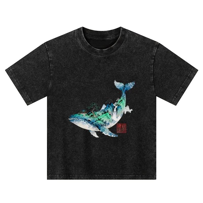 Japanese Ink Painting Kids T-Shirt