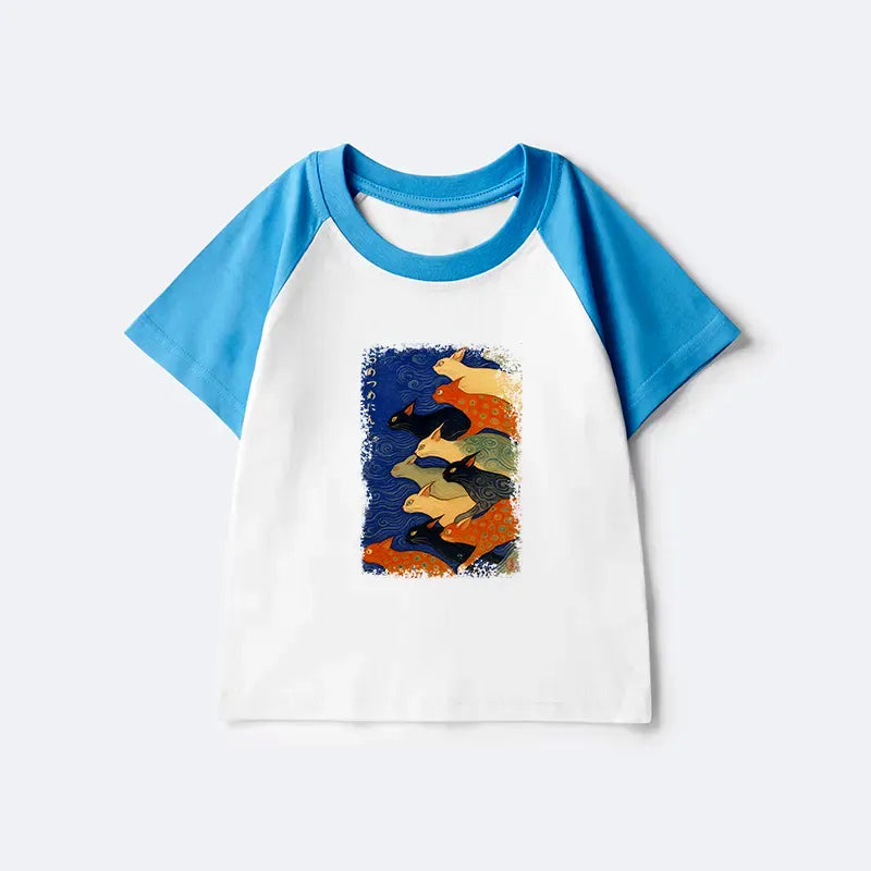 Kyoto-Lion Claw-some Ninja Kids Raglan T-shirt