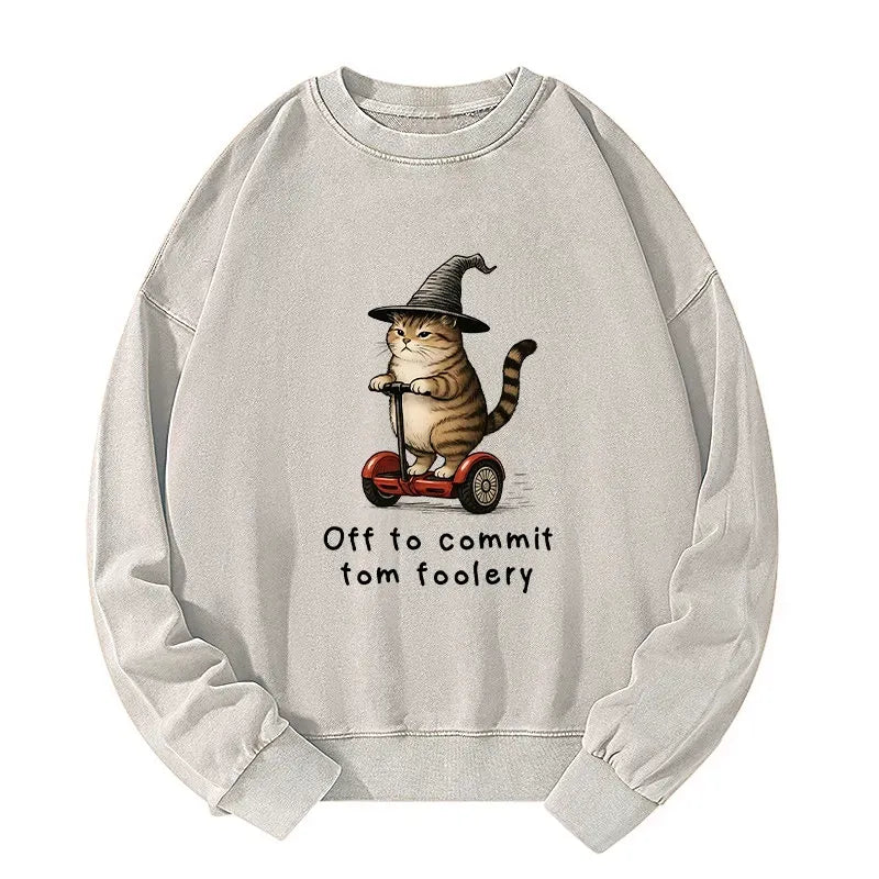 washed unisex sweatshirt for streetwear