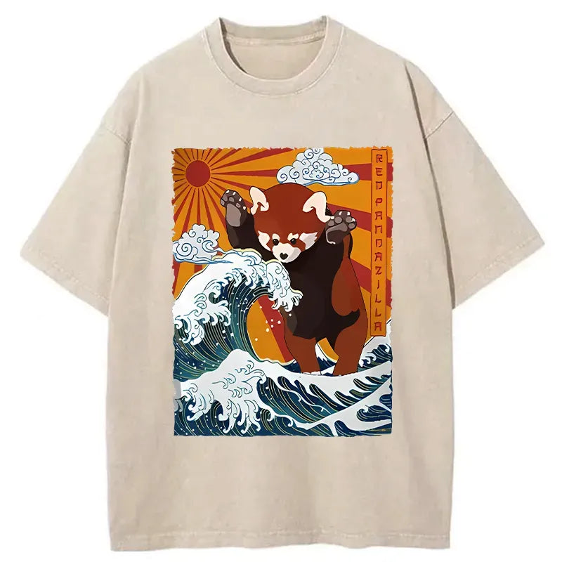 the great wave off kanagawa washed tee