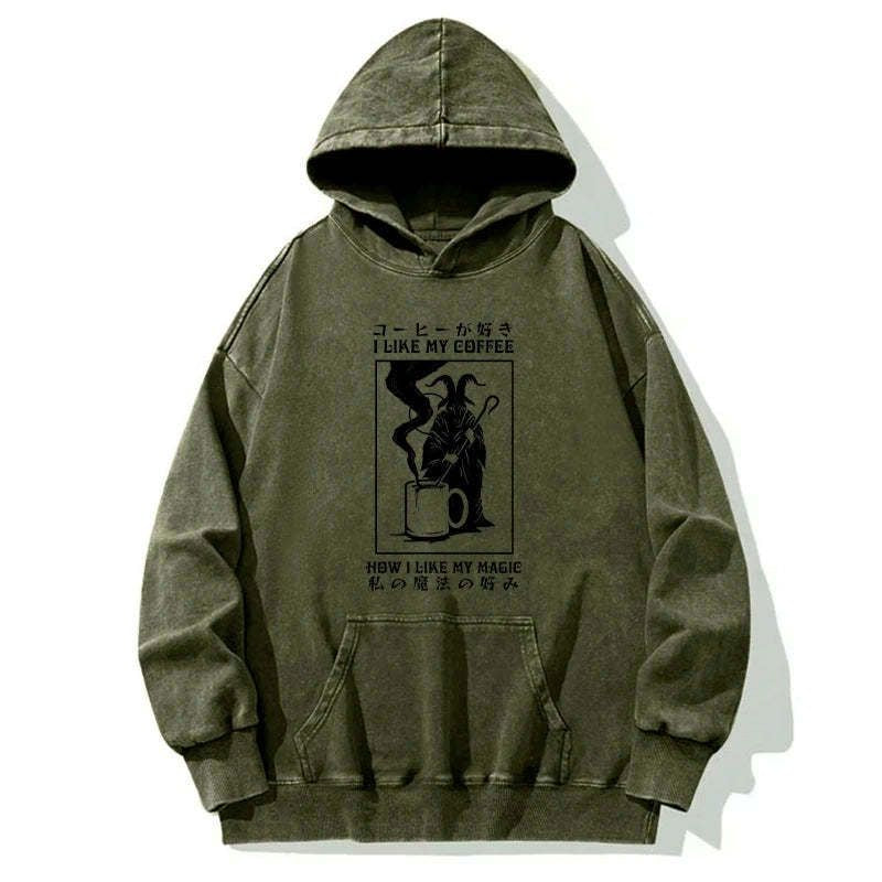 vintage Japanese washed hoodie for streetwear