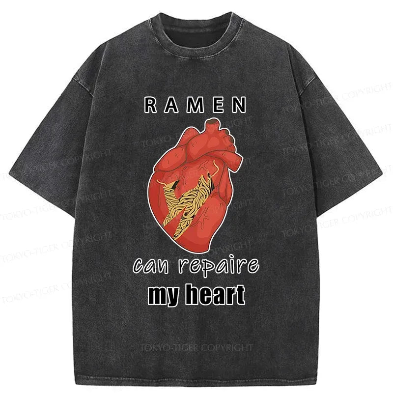 unisex washed t-shirt with Kyoto lion design
