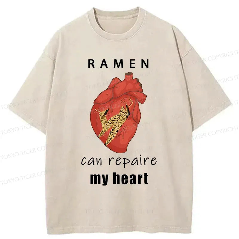 unisex washed t-shirt with Kyoto lion design