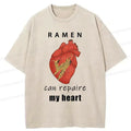 unisex washed t-shirt with Kyoto lion design