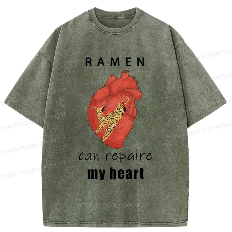 unisex washed t-shirt with Kyoto lion design