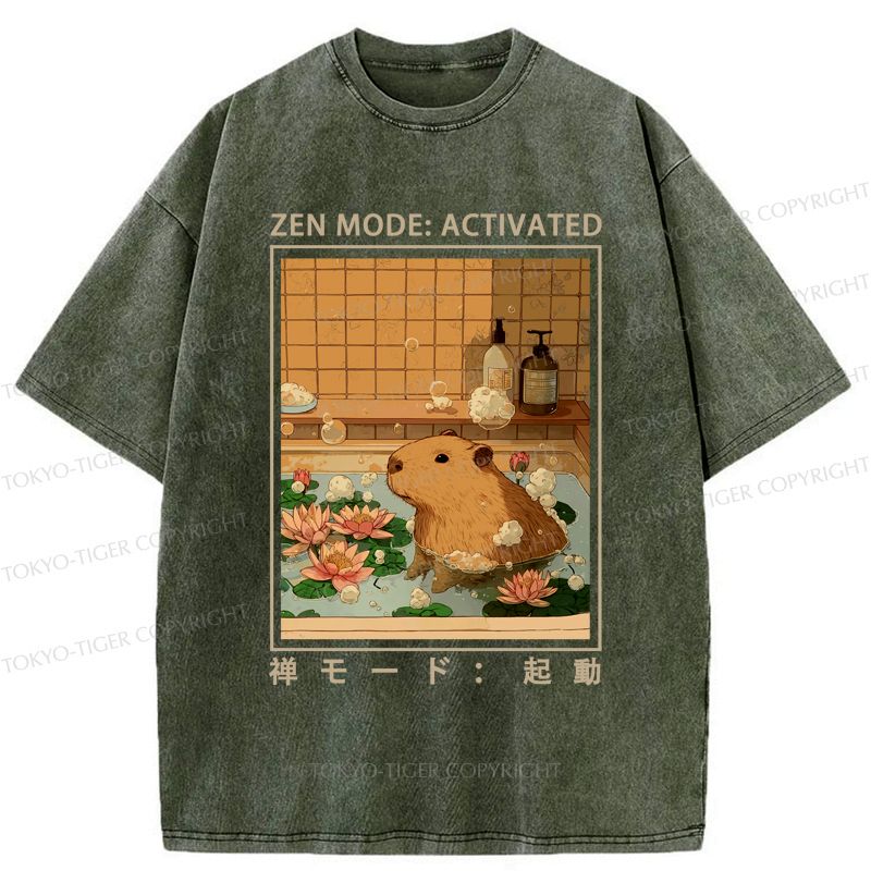 Japanese Zen Capybara T-Shirt Gift for Him