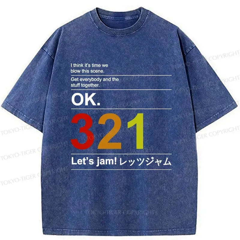 Kyoto-Lion Let's Jam Washed T-Shirt