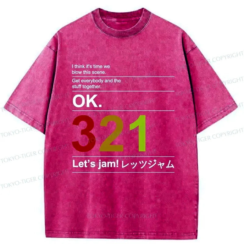 Kyoto-Lion Let's Jam Washed T-Shirt