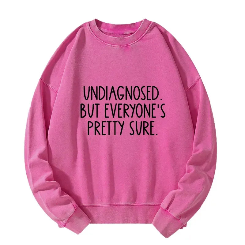 Kyoto-Lion Self-diagnosed Illness Funny Washed Sweatshirt