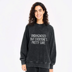 Funny Japanese Washed Sweatshirt for Men