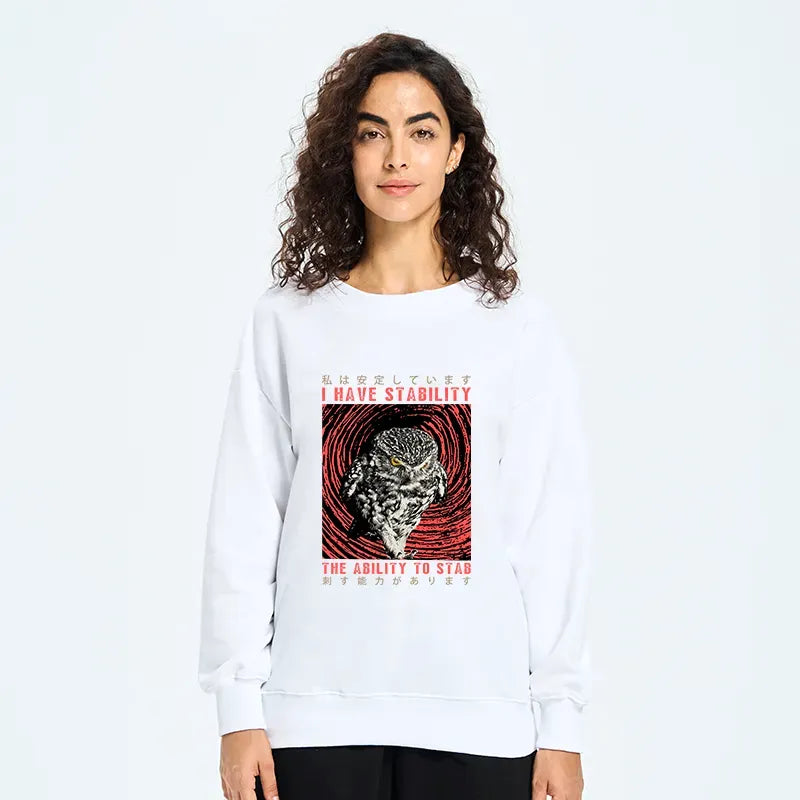 comfortable owl sweatshirt for daily wear