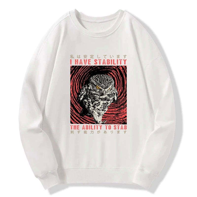 comfortable owl sweatshirt for daily wear
