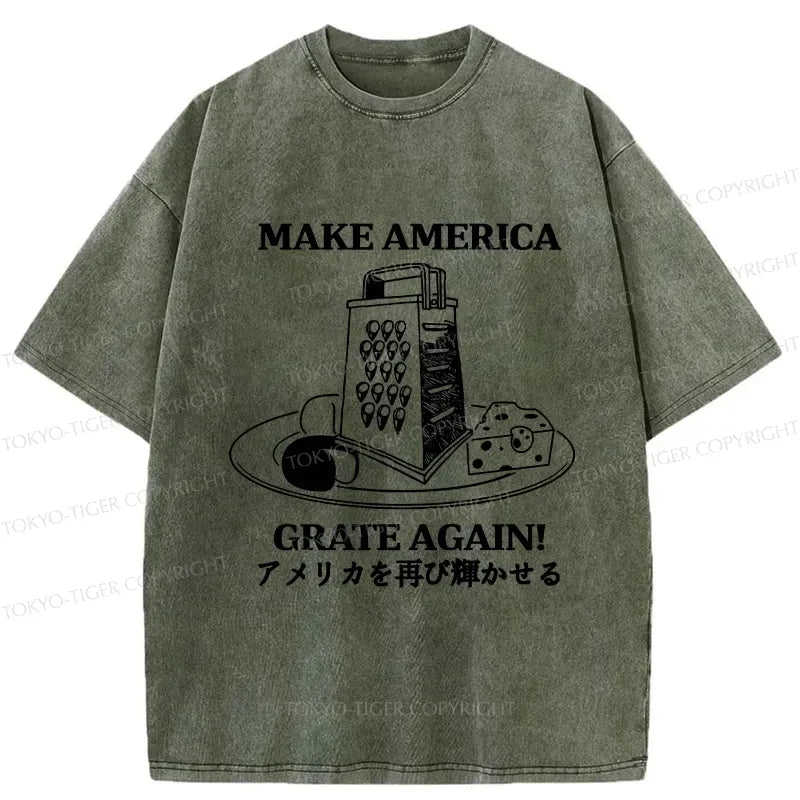 Funny Japanese Lion Washed T-Shirt