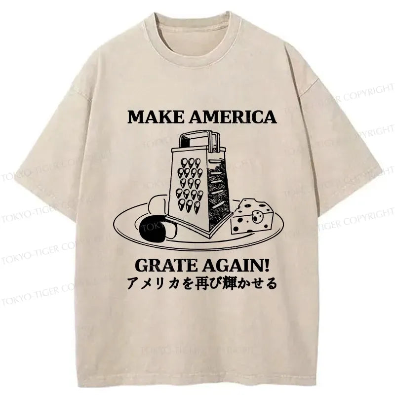 Funny Japanese Lion Washed T-Shirt