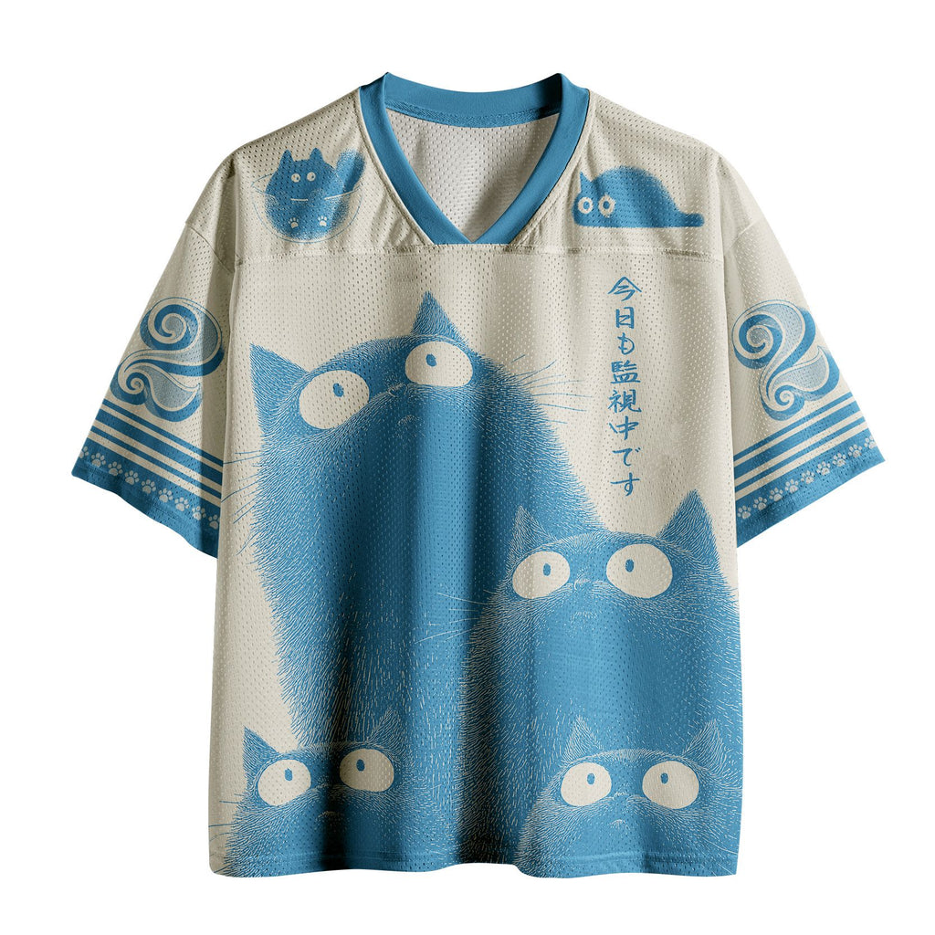 Funny Cat Mesh Jersey for Daily Wear