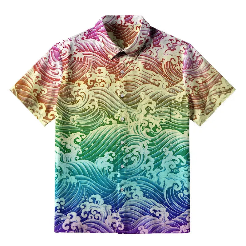 Trendy Kanagawa Wave Shirt for Summer