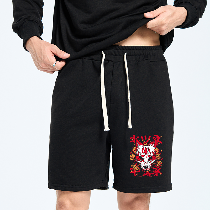 comfortable japanese fox mask shorts gift idea