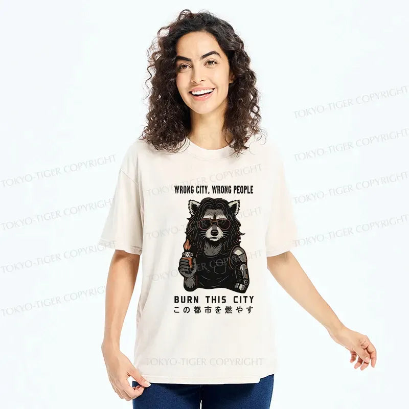 japanese washed t-shirt for streetwear