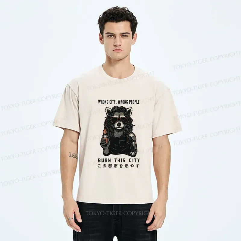japanese washed t-shirt for streetwear