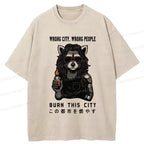 Kyoto-Lion Wrong City Wrong People Washed T-Shirt