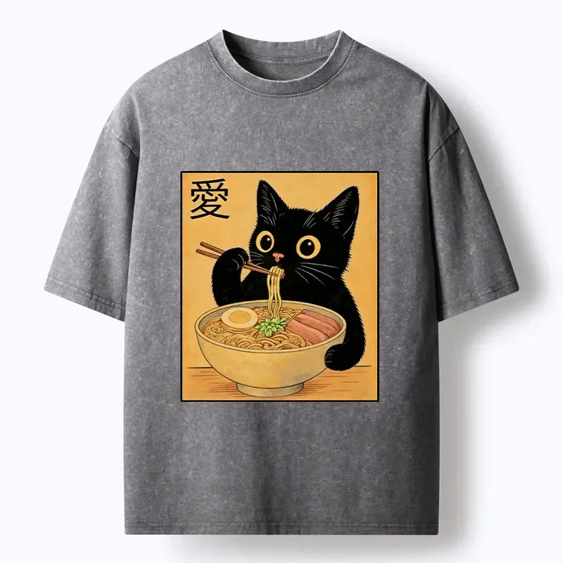 Funny Ramen Cat Meme Shirt for Anime Convention