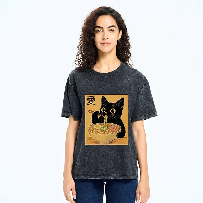 Funny Ramen Cat Meme Shirt for Anime Convention