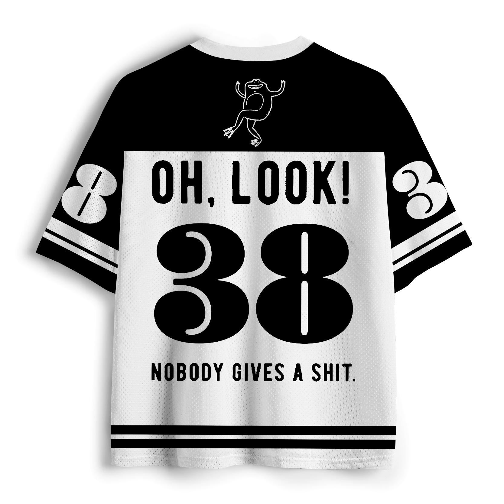 Kyoto-Lion Nobody Cares Sarcastic Frog Mesh Jersey