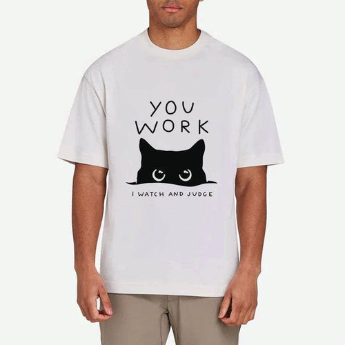 japanese unisex cotton cat t-shirt for daily wear