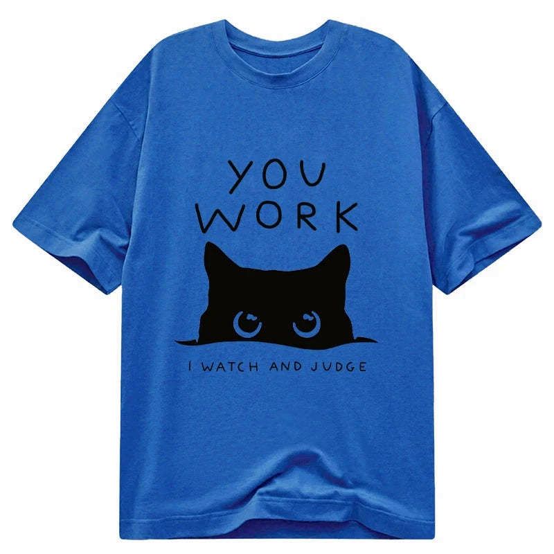 japanese unisex cotton cat t-shirt for daily wear