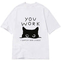 japanese unisex cotton cat t-shirt for daily wear
