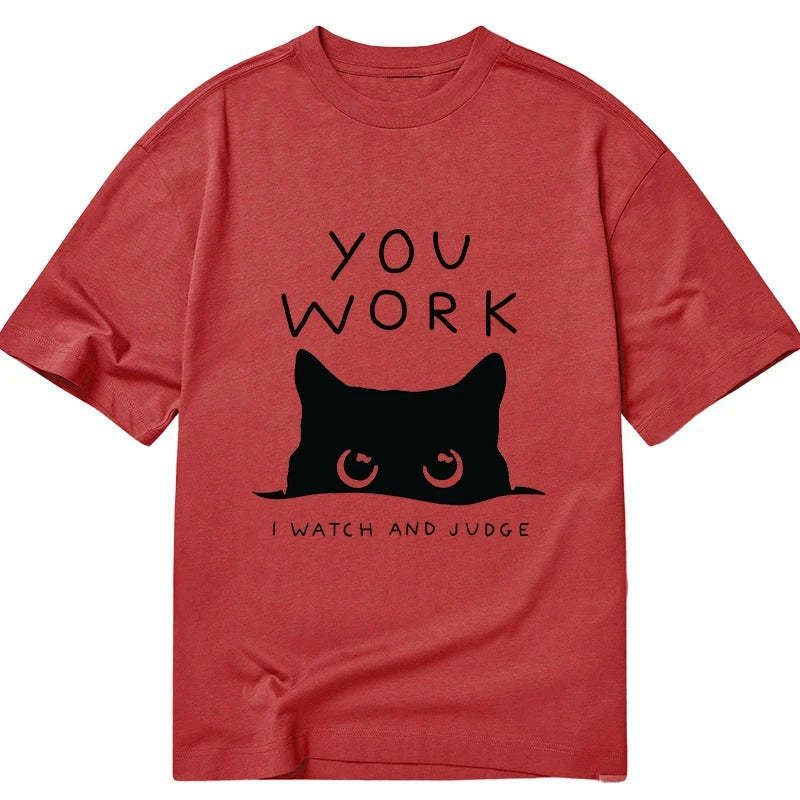 japanese unisex cotton cat t-shirt for daily wear